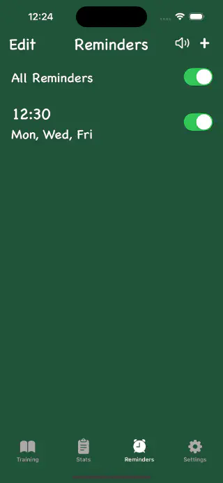 Un Une Reminders Screen